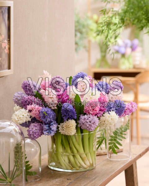 Mixed hyacinth bouquet