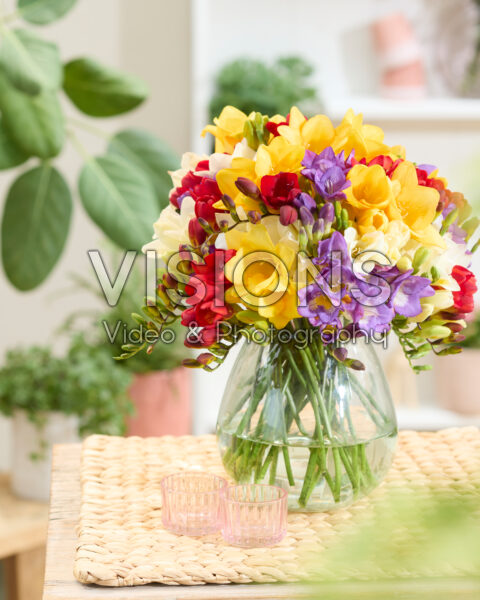 Freesia bouquet mixed