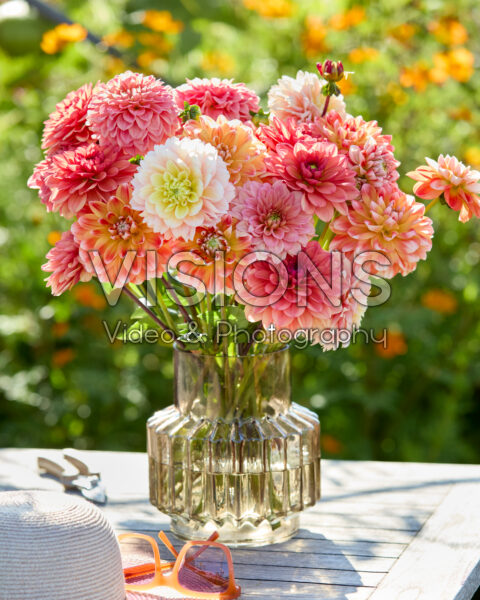 Gemengd boeket decoratieve dahlia's Gemengd boeket decoratieve dahlia's