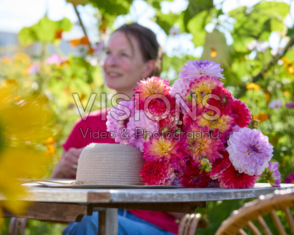 Decorative dahlias mixed bouquet
