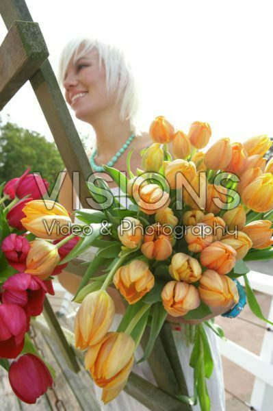 Vrouw met tulpen