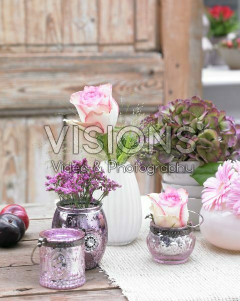 Flowers in vases