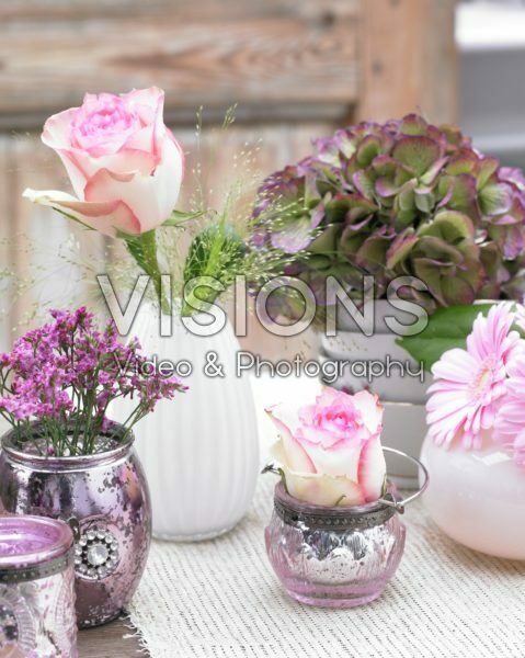 Flowers in vases