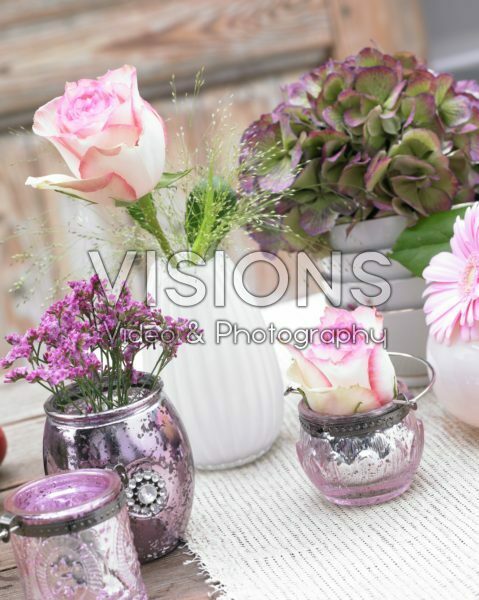 Flowers in vases