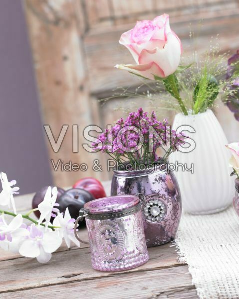 Flowers in vases