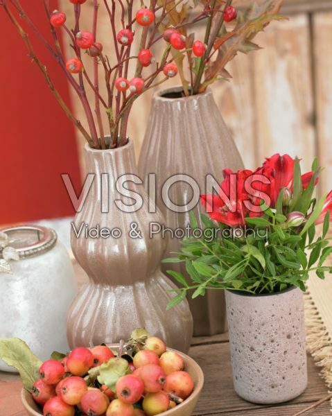 Flowers in vases