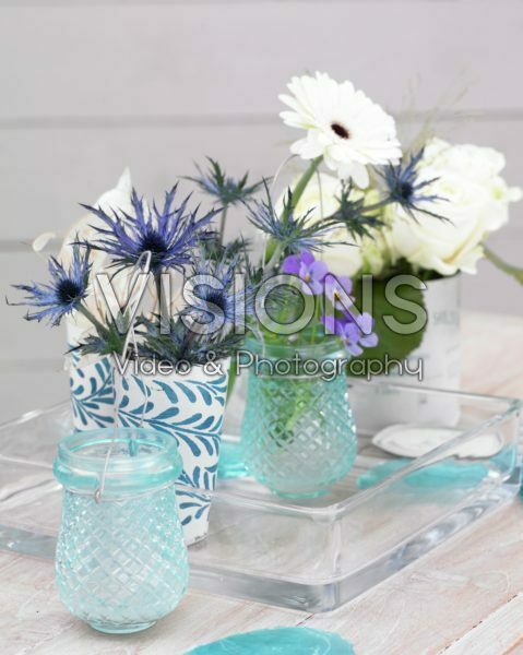 Flowers in vases